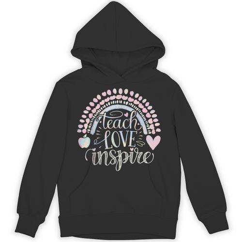 Teach Love Inspire Teacher Unisex Hoodie - teacherstshirts.com DE