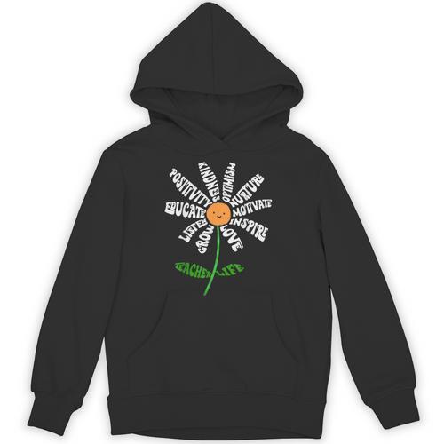 Teach Love Inspire Teachers Inspirational Flower Teachers Unisex Hoodie - teacherstshirts.com AU