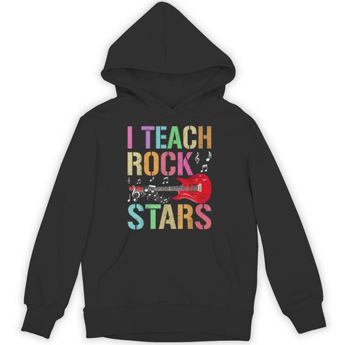 I Teach Rockstars Band Vibes Teacher Rocks My Music Teaching Unisex Hoodie - teacherstshirts.com CA