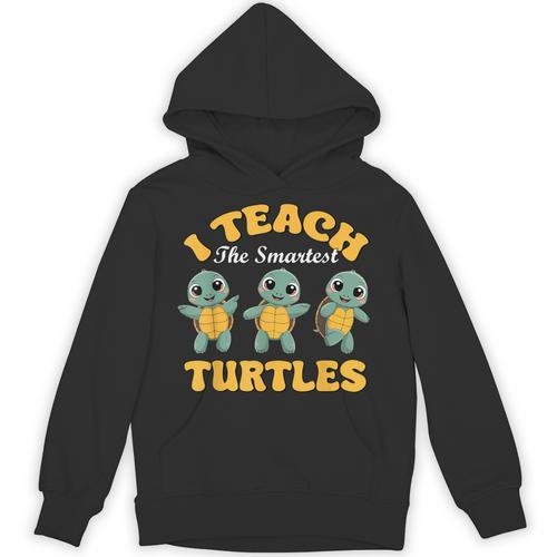 I Teach The Smartest Turtles Thanksgiving Proud Teacher Job Unisex Hoodie - teacherstshirts.com AU