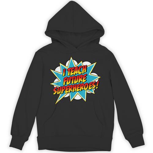I Teach Superheroes Retro Comic Super Teacher Graphic Unisex Hoodie - teacherstshirts.com