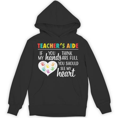 Teacher Aide Appreciation Cute Heart Tee For Women Unisex Hoodie - teacherstshirts.com