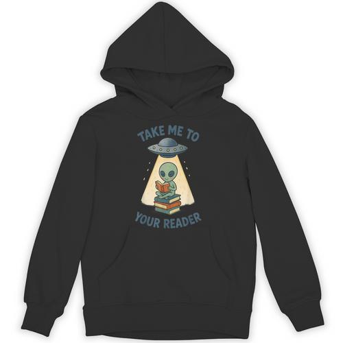 Teacher Alien Books UFO Reading Take Me To Your Reader Unisex Hoodie - teacherstshirts.com