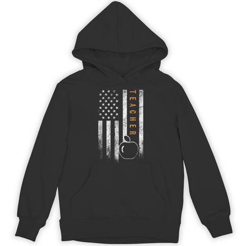 Teacher American Flag Teacher's Day Teaching Unisex Hoodie - teacherstshirts.com