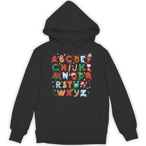 Teacher Christmas Alphabet Back To School Holiday Learning Unisex Hoodie - teacherstshirts.com DE