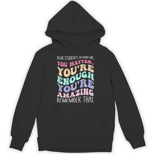 Teacher Dear Students Behind Me 1st Day Of School On Back Unisex Hoodie - teacherstshirts.com DE