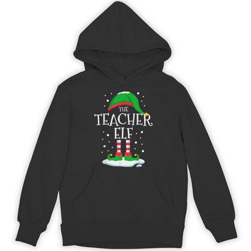 The Teacher Elf Christmas Family Matching Xmas Group For Men Women Unisex Hoodie - teacherstshirts.com AU