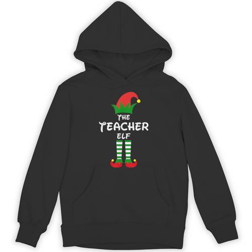 The Teacher Elf Family Matching Group Idea Christmas Unisex Hoodie - teacherstshirts.com