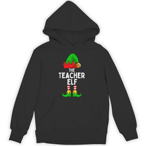 Teacher Elf Matching Family Christmas Women Men Unisex Hoodie - teacherstshirts.com