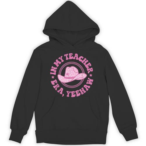 In My Teacher Era Yeehaw Pink Teacher Western Cowgirl Unisex Hoodie - teacherstshirts.com