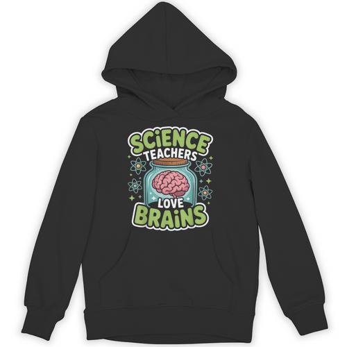 Teacher Halloween Costume Science Teachers Love Brains Unisex Hoodie - teacherstshirts.com AU