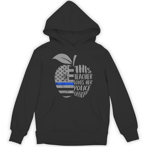 This Teacher Loves Her Police Officer Wife Saying Unisex Hoodie - teacherstshirts.com CA