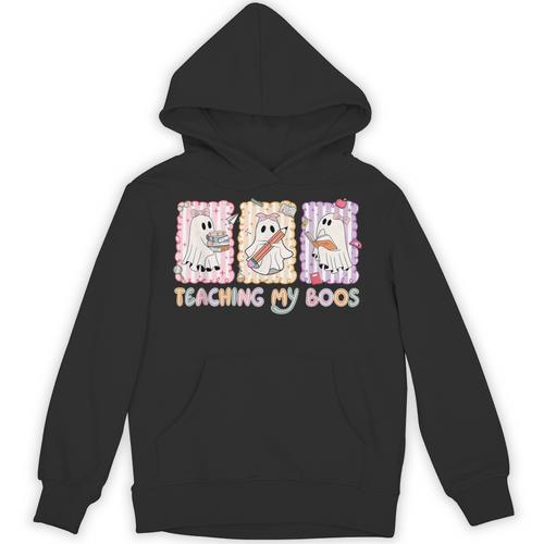 Teaching Is My Boos Teacher Ghost Halloween Women Girls Unisex Hoodie - teacherstshirts.com