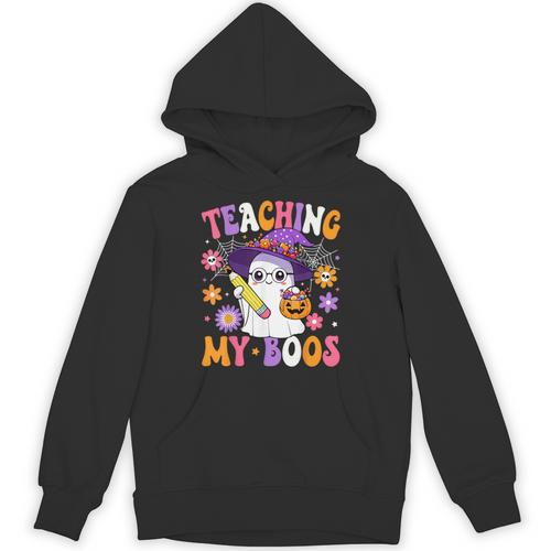 Teaching My Boos Teacher Ghost Teach Halloween Teacher Unisex Hoodie - teacherstshirts.com AU