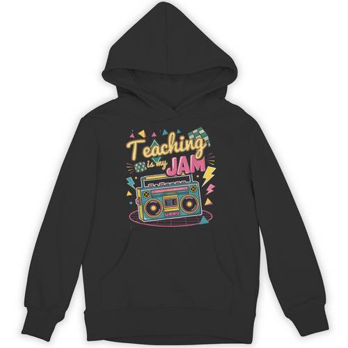 Teaching Is My Jam Groovy Retro Teacher Back To School Unisex Hoodie - teacherstshirts.com AU