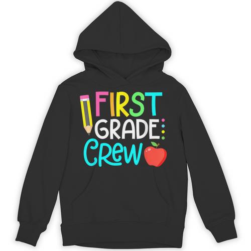 Team 1st Grade Crew Back To School 1st Grade Teacher Kids Unisex Hoodie - teacherstshirts.com AU