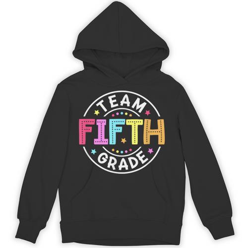 Team Fifth Grade Teacher Back To School 5th Grade Squad Kids Unisex Hoodie - teacherstshirts.com AU