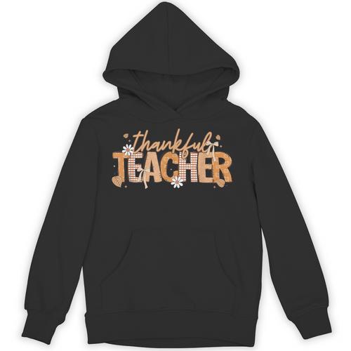 Thankful Teacher Autumn Fall Teacher Thanksgiving Youth Unisex Hoodie - teacherstshirts.com