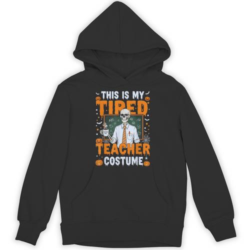 This Is My Tired Teacher Costume Halloween Costumes Unisex Hoodie - teacherstshirts.com DE