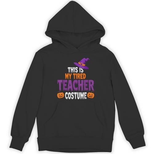 Tired Teacher Costume For Halloween Teachers Unisex Hoodie - teacherstshirts.com DE