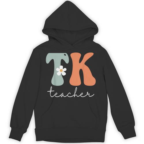 TK Teacher Retro Groovy Vintage Happy First Day Of School Unisex Hoodie - teacherstshirts.com DE
