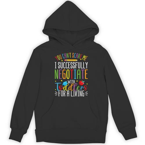 Toddler Negotiator Preschool Teacher Humor Babysitters Unisex Hoodie - teacherstshirts.com AU