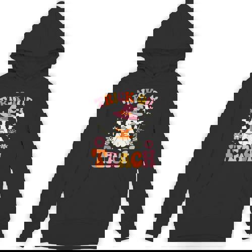 Trick Or Teach Cute Floral Ghost Teacher Halloween Costume Unisex Hoodie - teacherstshirts.com