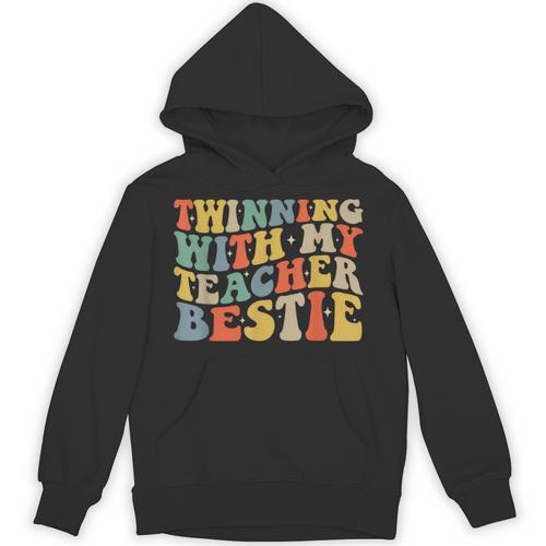 Twin Day Friends Teacher Twinning With My Bestie Matching Unisex Hoodie - teacherstshirts.com