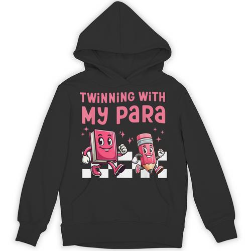 Twinning With My Para Teacher Matching Paraprofessional 70s For Men Women Unisex Hoodie - teacherstshirts.com CA