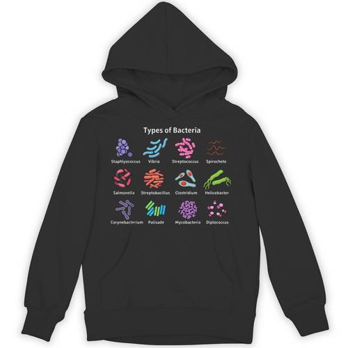 Types Of Bacteria Microbiologist Biology Science Teacher Unisex Hoodie - teacherstshirts.com