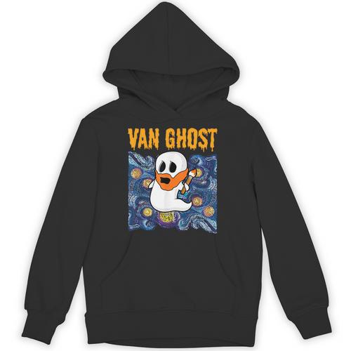 Van Ghost Art Teacher Halloween Van Gogh Starry Night Unisex Hoodie - teacherstshirts.com AU