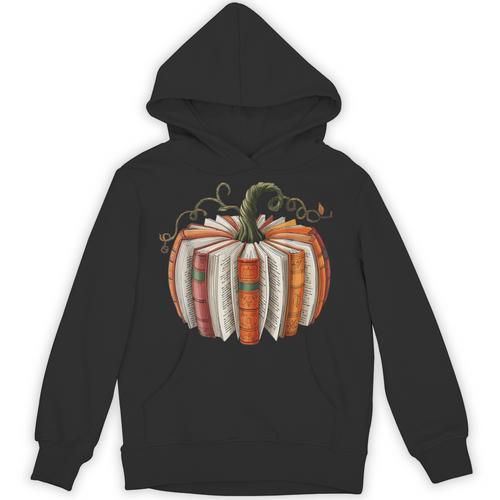 Vintage Book Pumpkin Autumn Fall Librarians Bookworm Teacher Unisex Hoodie - teacherstshirts.com AU