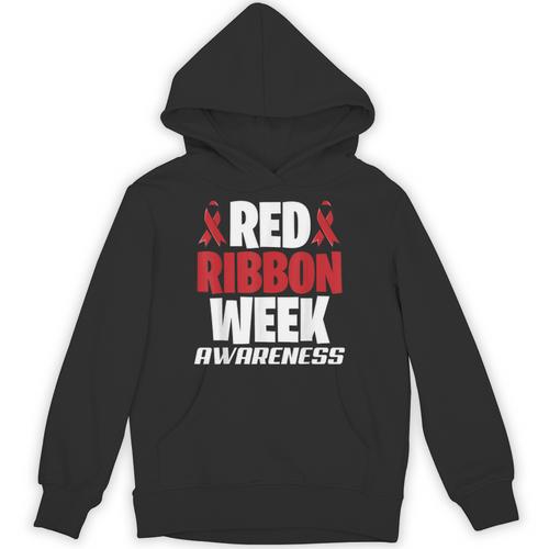 We Wear Red For Red Ribbon Week Awareness Mothers Teachers Unisex Hoodie - teacherstshirts.com AU