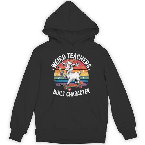 Weird Teachers Build Character Teacher Unisex Hoodie - teacherstshirts.com DE
