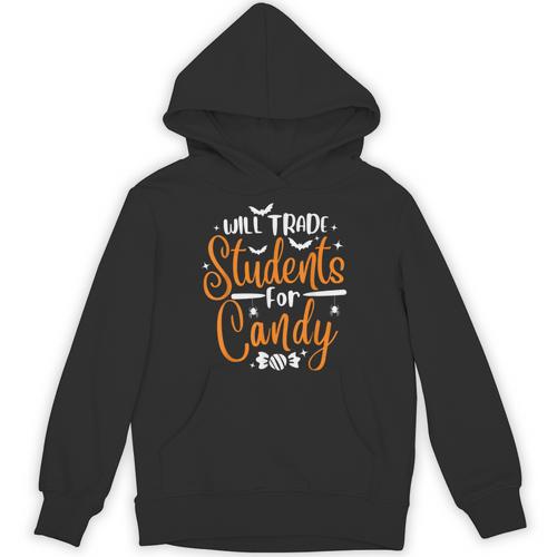 Will Trade Students For Candy Halloween Costume Teacher Unisex Hoodie - teacherstshirts.com UK
