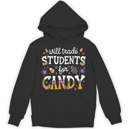 Will Trade Students For Candy Teacher Halloween Costume Tee Unisex Hoodie - teacherstshirts.com