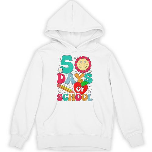 50 Days Of School Teacher Happy 50th Day Of School Kids Unisex Hoodie - teacherstshirts.com AU