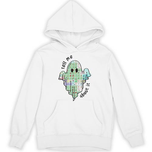 AAC Ghost Tell Me About It Speech Pathology AAC Sped Teacher Unisex Hoodie - teacherstshirts.com CA