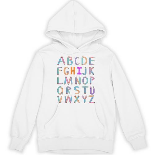 Back To School Kindergarten Alphabet ABC Teacher Women Kids Unisex Hoodie - teacherstshirts.com UK