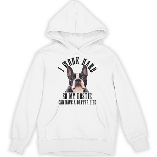 Bostie Mama Dog Dad Boston Terrier For Men Women Unisex Hoodie - Bostonterriersmerch.com