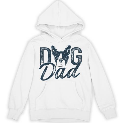 Boston Terrier Dog Dad Unisex Hoodie - Bostonterriersmerch.com