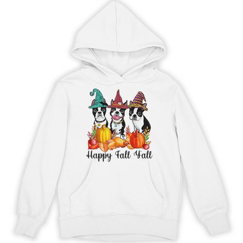 Boston Terrier Dog Lover Fall Ya'Ll Halloween Costume Men Women Unisex Hoodie - Bostonterriersmerch.com