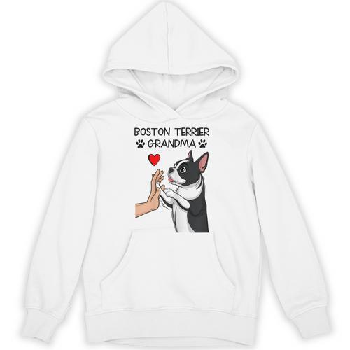 Boston Terrier Grandma Mother's Day Dog Mom Unisex Hoodie - Bostonterriersmerch.com
