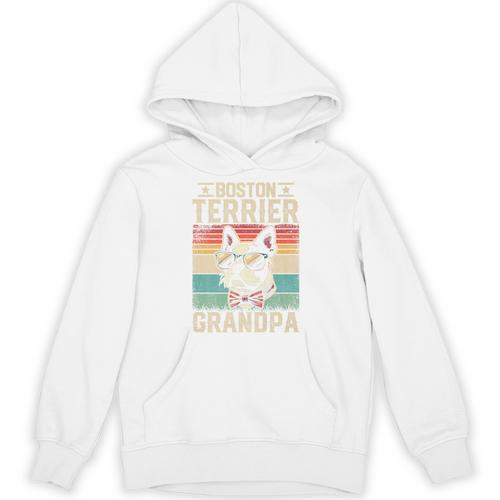 Boston Terrier Grandpa Dog Lover Father's Day Premium Unisex Hoodie - Bostonterriersmerch.com