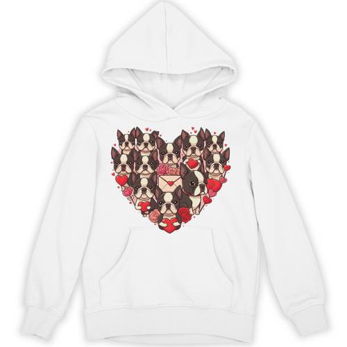Boston Terrier Heart Valentine Boston Terrier Unisex Hoodie - Bostonterriersmerch.com