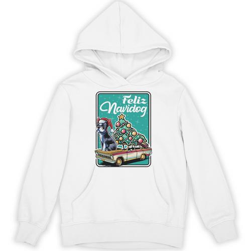 Boston Terrier Merry Christmas Tree Truck Dog X-Mas Unisex Hoodie - Bostonterriersmerch.com