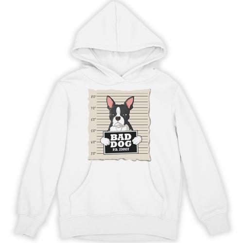 Boston Terrier Mug Shot Guilty Dog Unisex Hoodie - Bostonterriersmerch.com