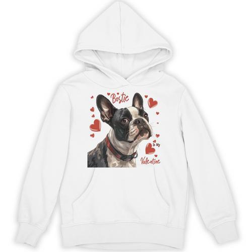 Boston Terrier Is My Valentine Cute Pet Dog Owner Valentine Unisex Hoodie - Bostonterriersmerch.com