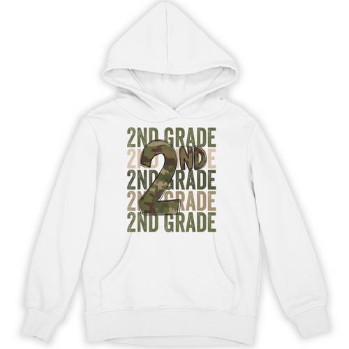 Camo Team 2nd Grade Squad Back To School Teacher Kids Boys Unisex Hoodie - teacherstshirts.com AU