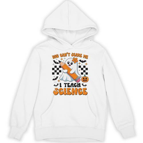 You Can't Scare Me I Teach Science Retro Teacher Halloween Unisex Hoodie - teacherstshirts.com
